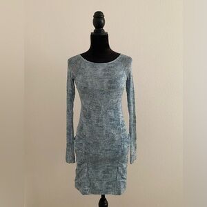 BCBG Elegant Blue Long Sleeve Dress